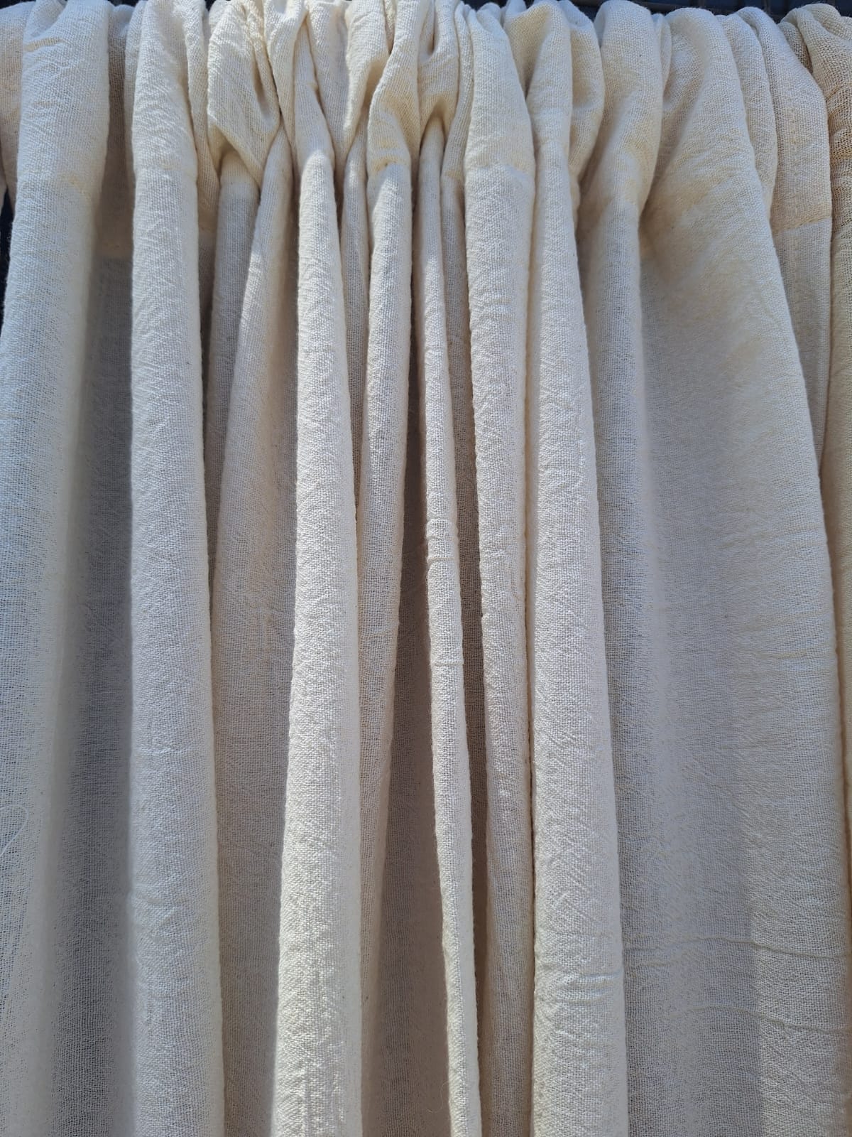 Cortina de gasa pañalera natural